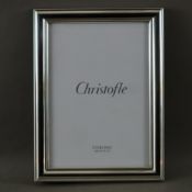Christofle-Fotorahmen - 925er Silber, rechteckige Form, profilierter Rahmen, punziert: 925 CHRISTOF