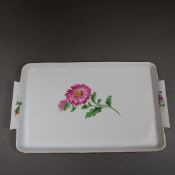 Kuchenplatte/Tablett - Meissen, 20. Jh., Porzellan, rechteckige Form mit zwei seitlichen Handhaben,
