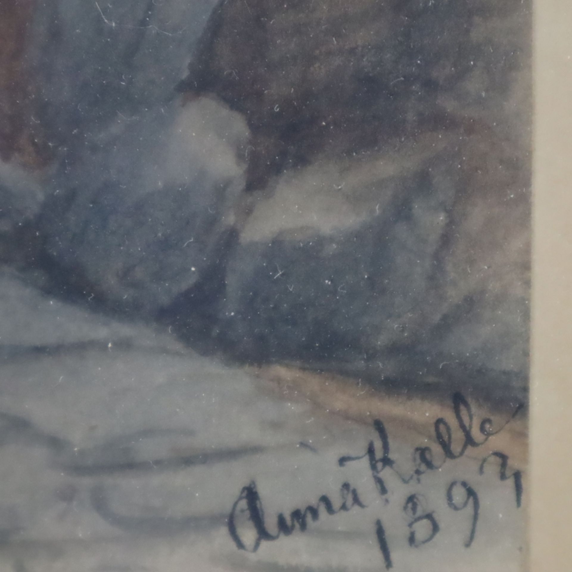 Kalle, Anna (um 1900) - Drei südländische Ansichten, um 1893/94, Aquarell auf Papier, jeweils unten - Image 12 of 12