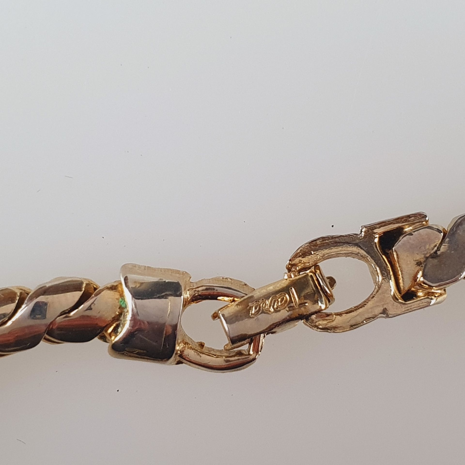 Vintage-Collier - TARA/ USA, goldfarbenes Metall vergoldet, aus partiell verschlungenen Schlangenke - Bild 7 aus 7