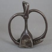 Antike Handschelle - deutsch, um 1900 oder früher, Eisen, geschmiedet, mit Schlüssel, intakt, H.ca.