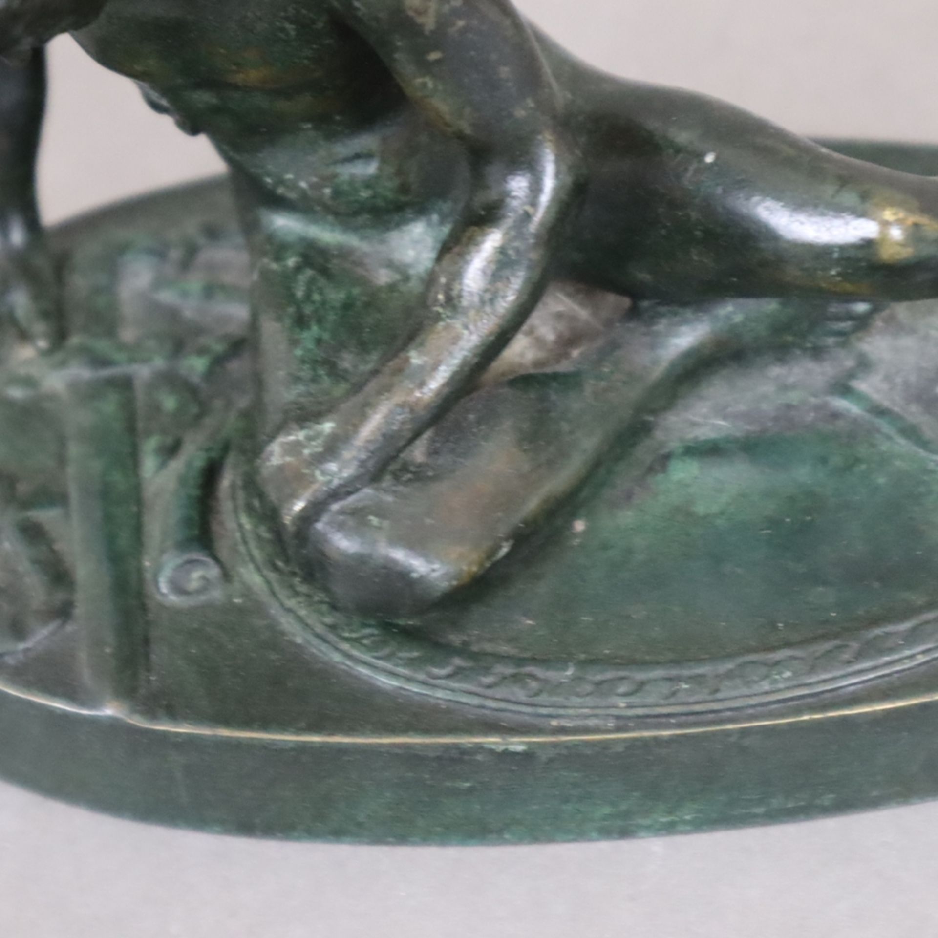 "Sterbender Gallier" - Bronze, dunkel patiniert, nach antikem Vorbild (Marmorstatue in den Kapitoli - Image 4 of 8