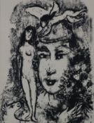 Chagall, Marc (1887 Witebsk - 1985 St. Paul de Vence) - "Le Clown Blanc", Lithografie, PP-Ausschnit