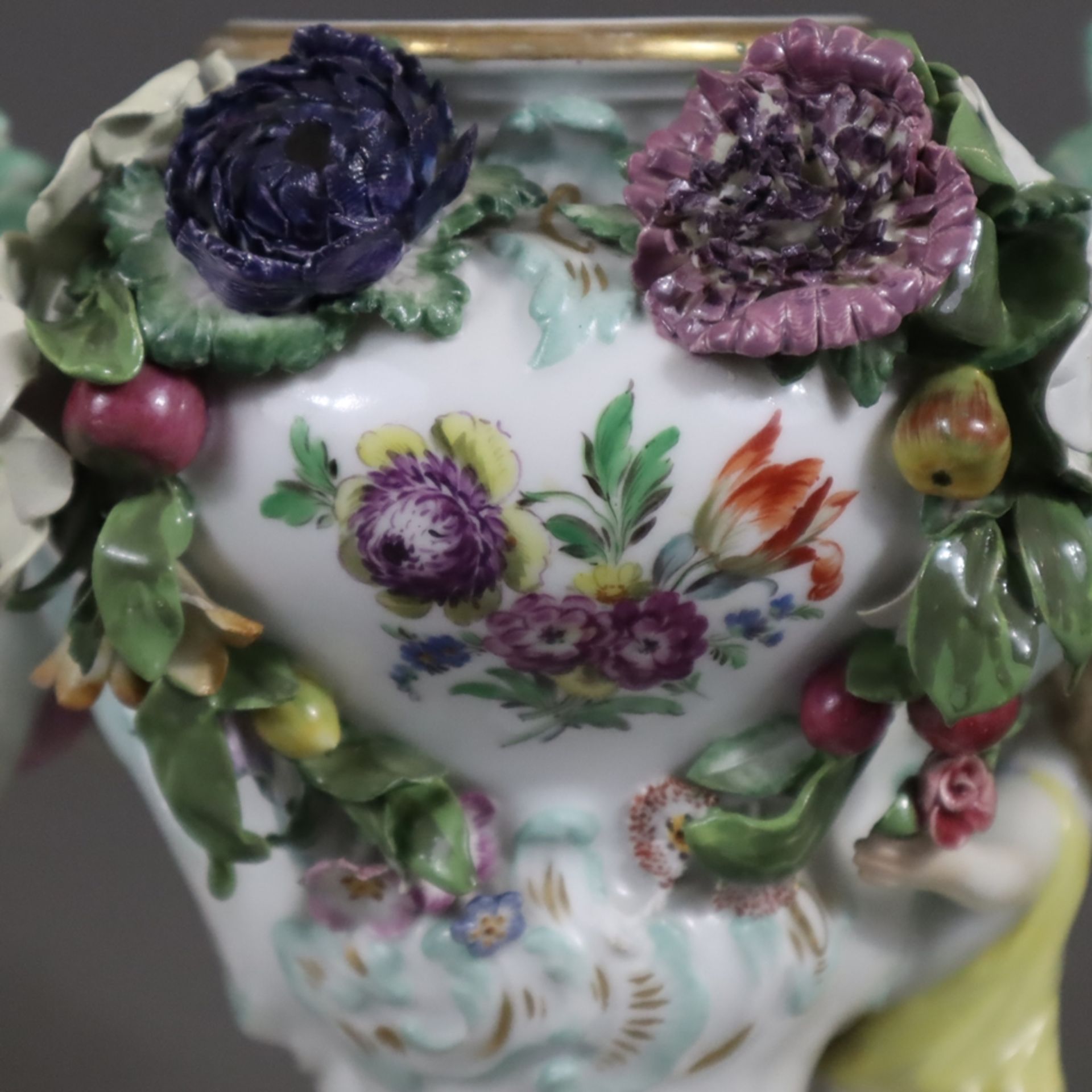 Potpourri-Vase mit Amoretten- Meissen, Knaufzeit, Entw.: J.J.Kändler (um 1760), unterglasurblaue Kn - Image 14 of 21