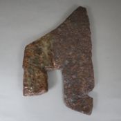 Großer Axtkopf - Eisen, gerade Scheide und ovalrunde Tülle, Höhe ca.32 cm, massive Altersspuren, An