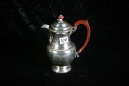 SILVER COFFEE POT. BIRMINGHAM 1932.. IRISH IMPORT MARK. 625 GRAMS. 8.75' TALL. ADIE BROS.