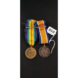 PAIR OF WORLD WAR 1 MEDALS - 4494 PTE.F.J.DEACON E.SURR.R