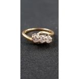 18 CARAT YELLOW GOLD DIAMOND RING WITH CIRCA HALF CARAT OF DIAMONDS