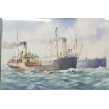 A L COLLISTER - WATERCOLOUR - MARITIME SCENE