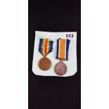 PAIR OF WORLD WAR 1 MEDALS - M.10880 C.H.J.COPELAND L.V.A R.N. (LEADING VICTUALLING ASSISTANT)