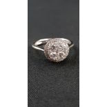 18 CARAT WHITE GOLD RING WITH CIRCA HALF CARAT OF DIAMONDS