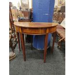 ANTIQUE DEMI LUNE TABLE