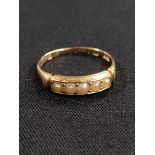 15CT GOLD AND PEARL RING 2 GRAMS