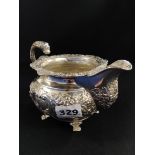 IRISH SILVER CREAM JUG DUBLIN 1825/26 JAMES LE BASS 289g