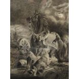 ANTIQUE PRINT - AFTER THE BATTLE - 53 X 40