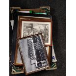 BOX OF PRINTS, PHOTOS, PICTURES ETC