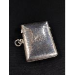 SILVER VESTA CASE BIRMINGHAM 1911/12