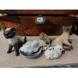 QUANTITY OF ROYAL COPENHAGEN ANIMAL FIGURES ETC