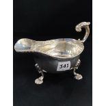 SILVER SAUCE BOAT - CHESTER 1913/14 406g