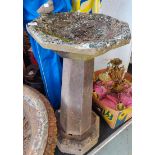 ANTIQUE STONE BIRDBATH