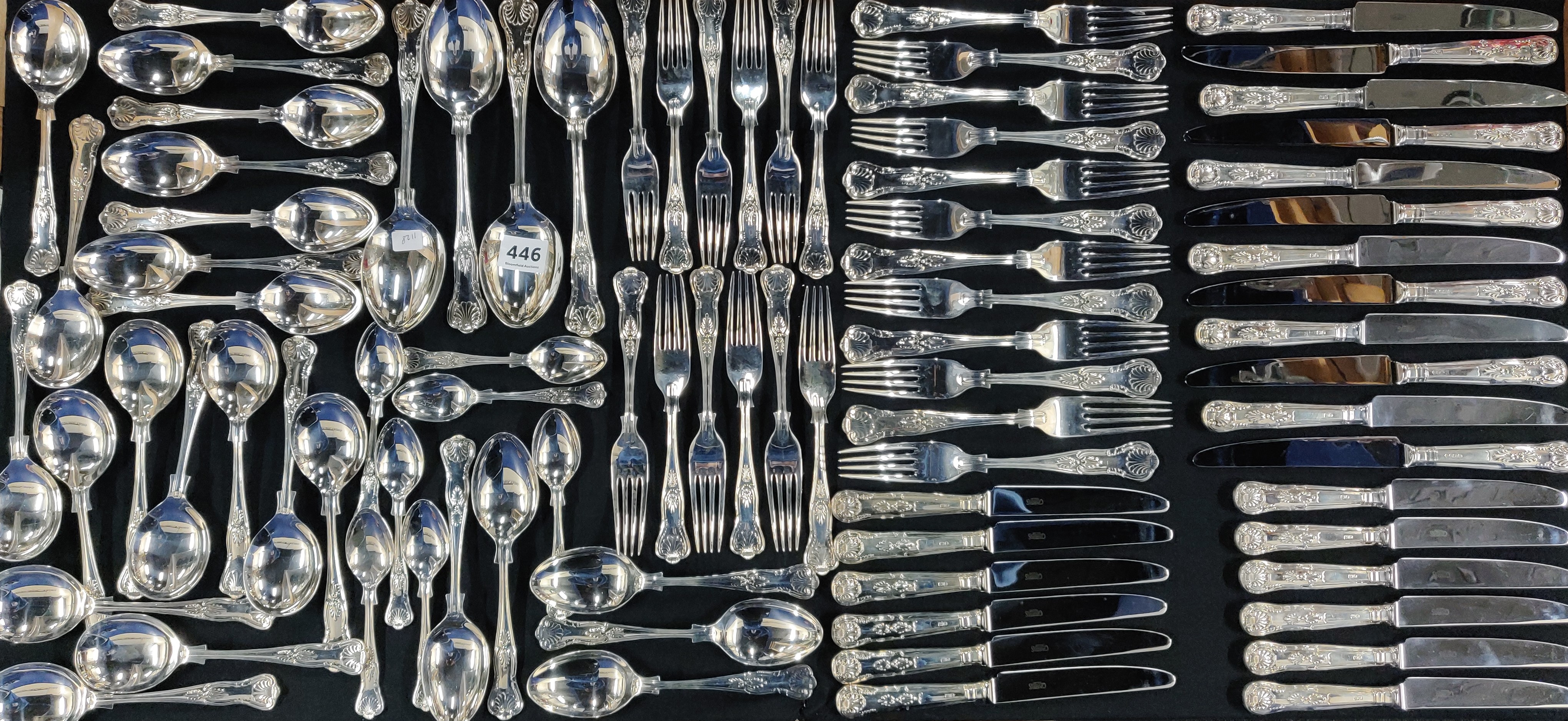 83 PIECE SILVER CUTLERY SET - KINGS PATTERN (ONLY 4 ITEMS DIFFERENT YEAR DATE TO REST BUT ONLY BY
