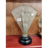 ART DECO GLASS FIGURE LAMP