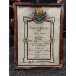 WW1 CERTIFICATE TO HENRY CRESSWELL OF LONDONDERRY OF 10TH ROYAL INNISKILLING FUSILIERS WOUNDED IN