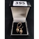 PAIR OF ANTIQUE 9 CARAT GOLD (TESTS TO) EARRINGS