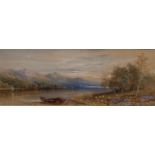 C PEARSON - WATERCOLOUR 1866 - LOCH VOIL PERTHSHIRE - 7' X 19'