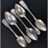 5 GEORGIAN IRISH SILVER SPOONS 142GRAMS