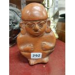 SOUTH AMERICAN CERAMIC FIGURE 7' TALL