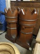 PAIR OF ANTIQUE CHIMNEY POTS