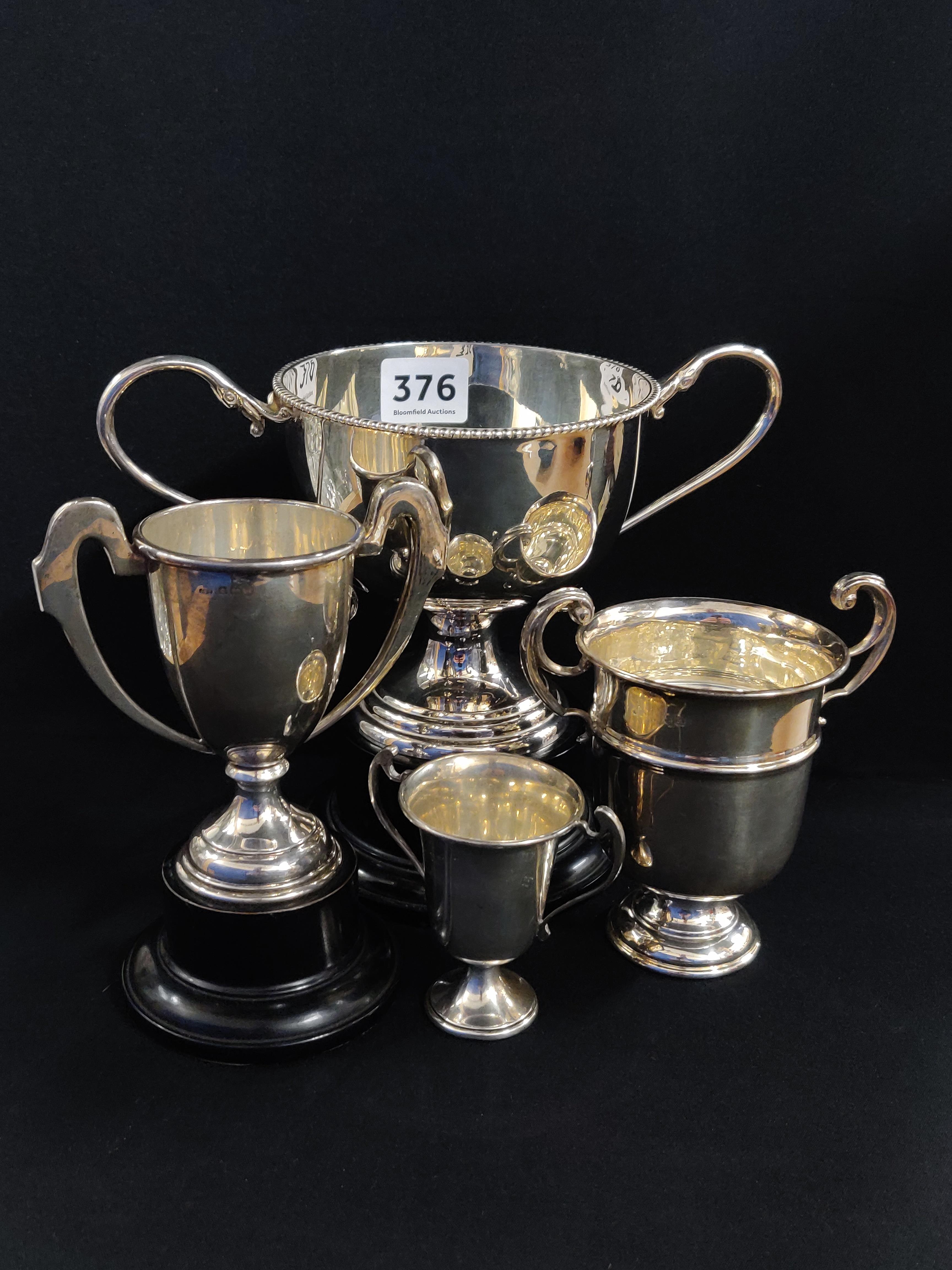 4 VARIOUS SILVER TROPHIES 555g