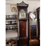 ANTIQUE MAHOGANY INLAID LONG CASED CLOCK - JOHN HAMILTON GLASGOW