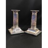 2 SILVER CANDLESTICKS 696g