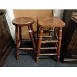 ANTIQUE LAB/CLERK STOOLS