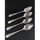 4 IRISH SILVER FRUIT SPOONS - DUBLIN 1801 JOHN PITTAR 116g