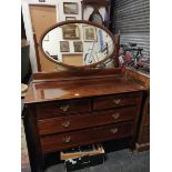 EDWARDIAN INLAID DRESSING TABLE