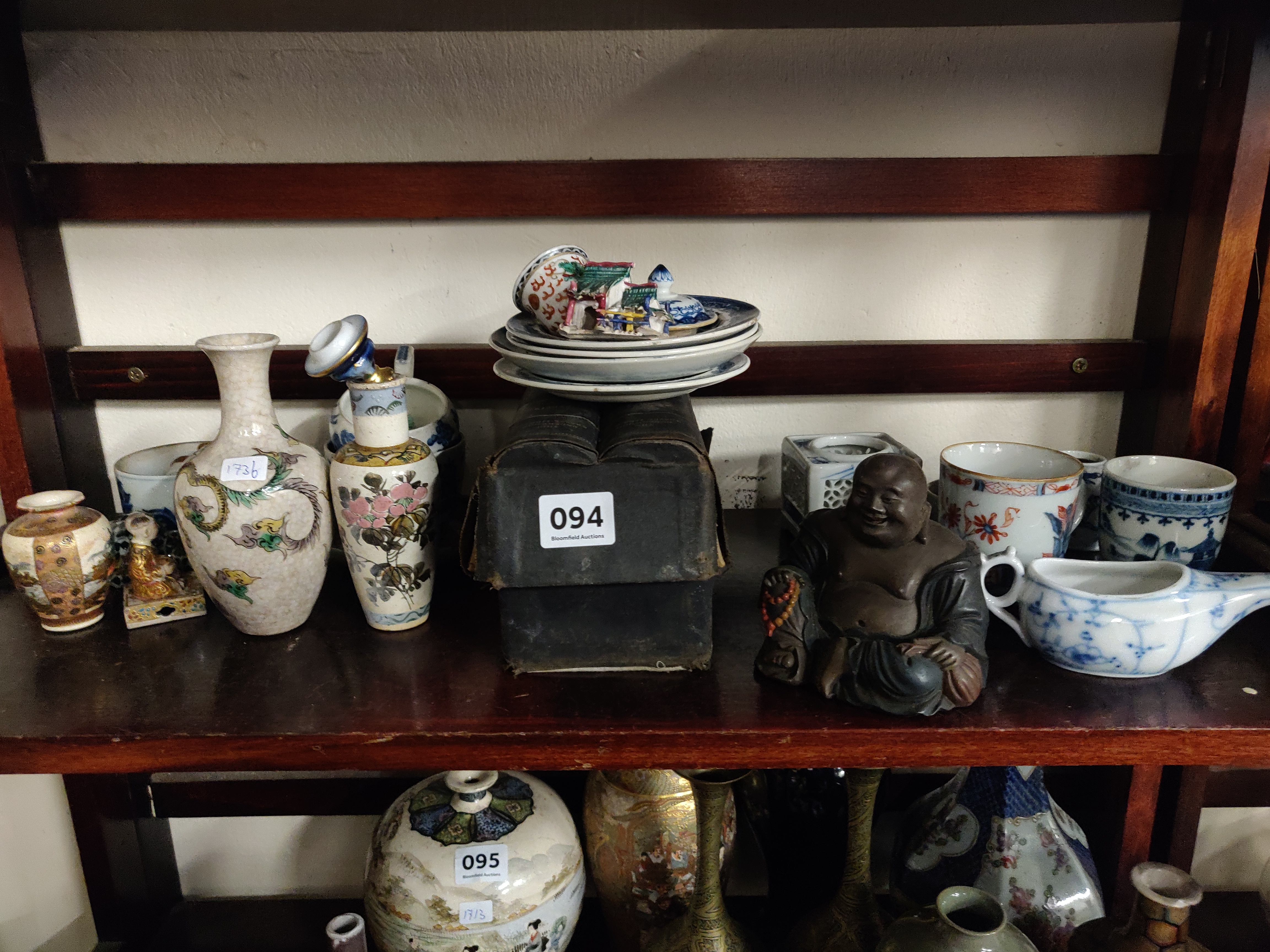 SHELF LOT OF ORIENTAL ITEMS