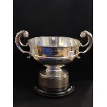 SILVER DOUBLE HANDLED TROPHY SHEFFIELD 1961/62 BY WALKER AND HALL - THE WILLIAM I BAILIE MEMORIAL
