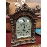 ANTIQUE CARVED BRACKET CLOCK