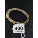 9CT GOLD CHAINMAIL BRACELET CIRCA 14G