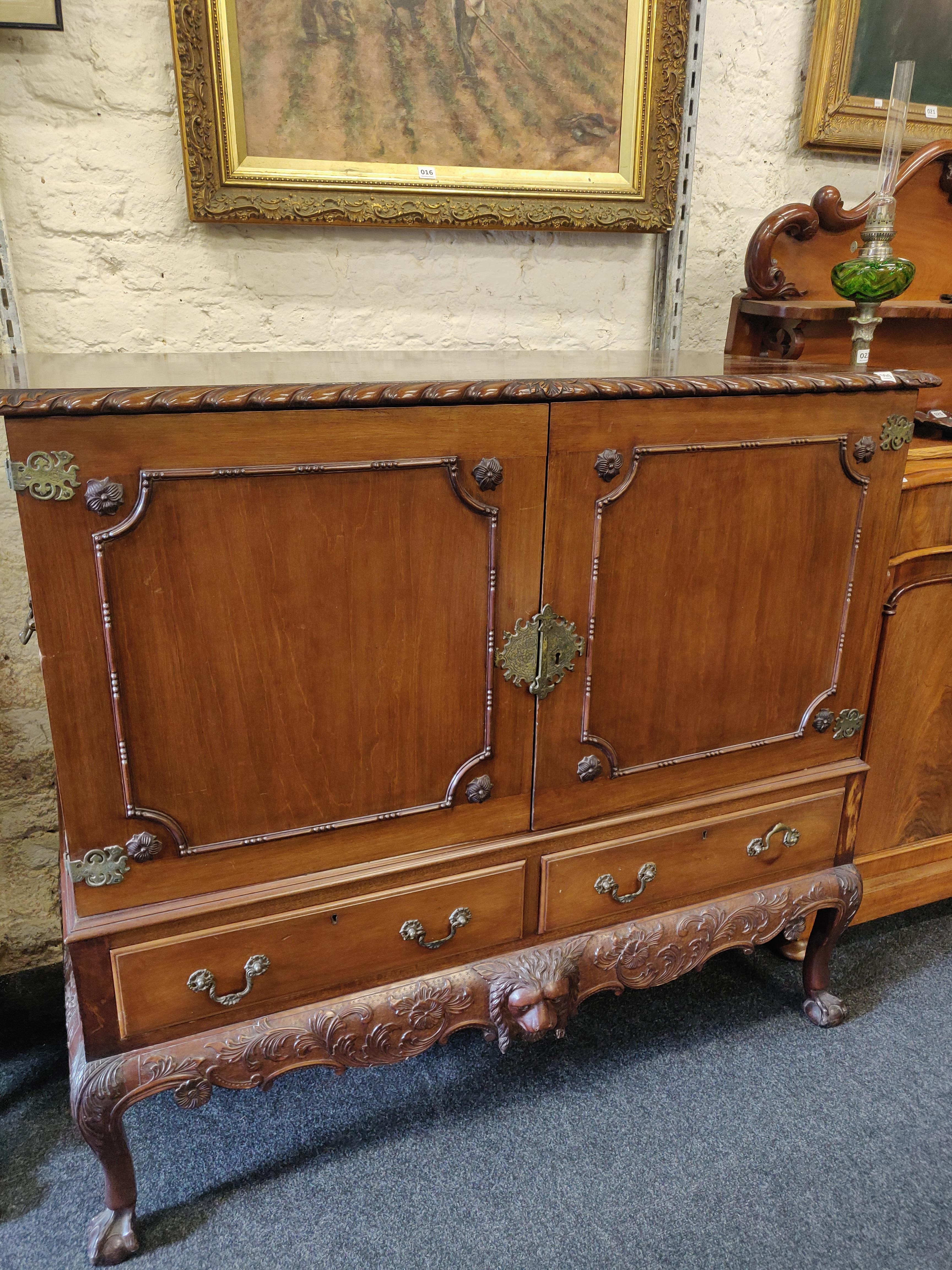 VICTORIAN MAHOGANY VESTMENT CHEST WITH CHURCH OF IRELAND CONNECTIONS