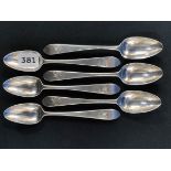 SET OF 6 IRISH SILVER FRUIT SPOONS FROM THE ESTATE OF THE LATE LORD LURGAN - DUBLIN 18TH CENTURY -