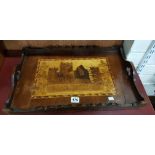 INLAID AND POKERWORK KILARNEY TRAY