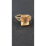 9CT GOLD CITRINE RING