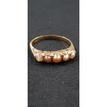 VICTORIAN 18CT GOLD AND PEARL RING 3 GRAMS