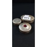 3 SILVER PILL BOXES