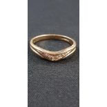 9CT GOLD DIAMOND RING