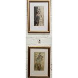 PAIR OF ANTIQUE WATERCOLOURS